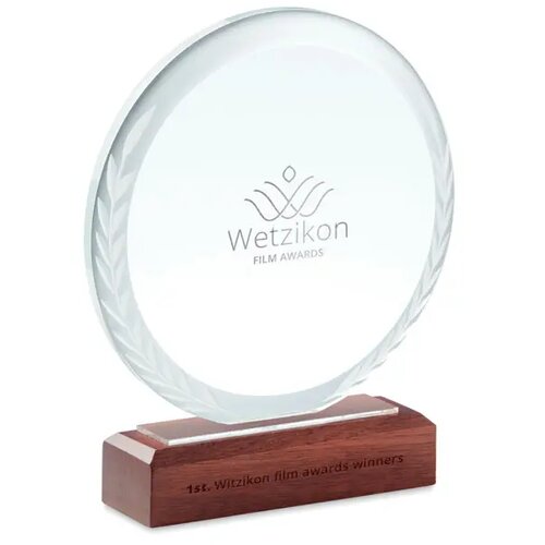 Ronde award plaquette Keen bruin