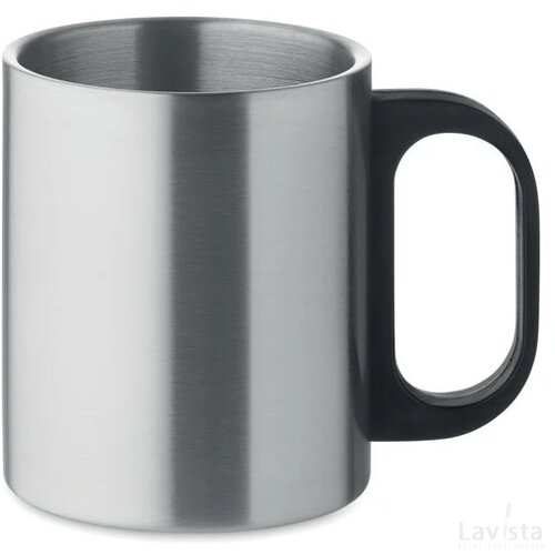 Dubbelwandige mok 300 ml Taniss mat zilver