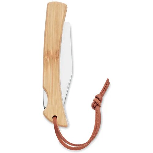 Opvouwbaar mes in bamboe Mansan hout