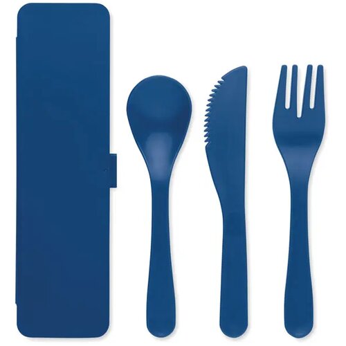 Herbruikbare bestekset in doosje Blauw