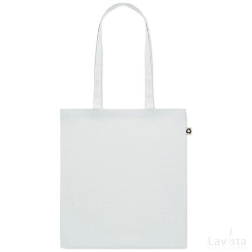 Boodschappentas recycled katoen Zoco colour wit