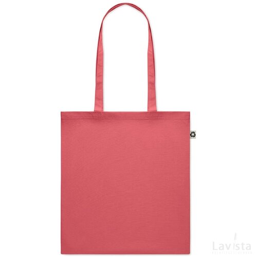 Boodschappentas recycled katoen Zoco colour rood