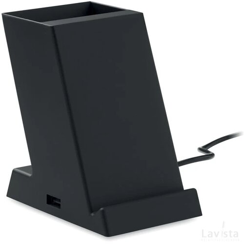 Draadloze oplader 15w in abs Block zwart
