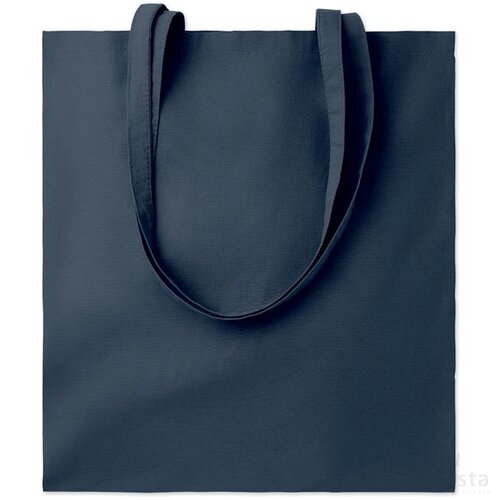 Katoenen boodschappentas Cottonel colour + donker marineblauw