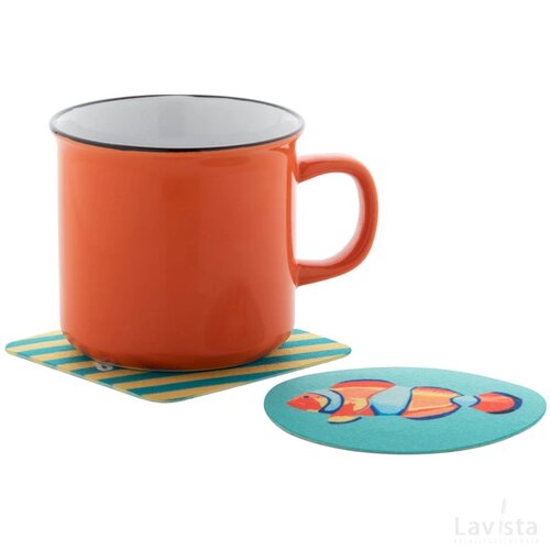 Creafelt Drink Rpet Vilten Onderzetter, Cirkel Wit