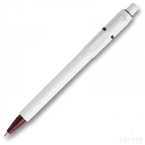 Balpen Baron hardcolour wit / donkerrood