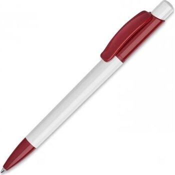 Balpen Kamal hardcolour wit / donkerrood