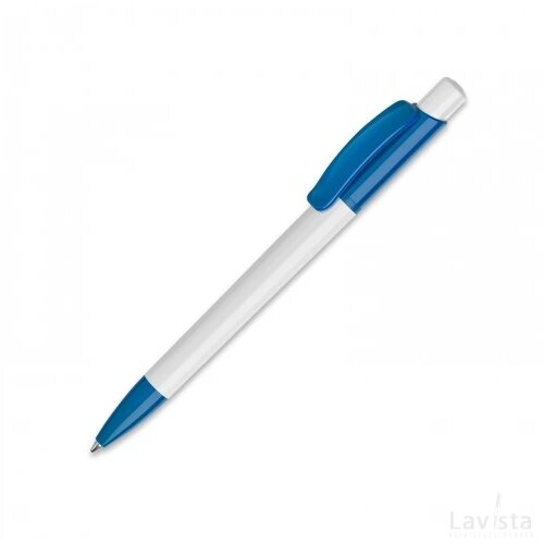 Balpen Kamal hardcolour wit / blauw