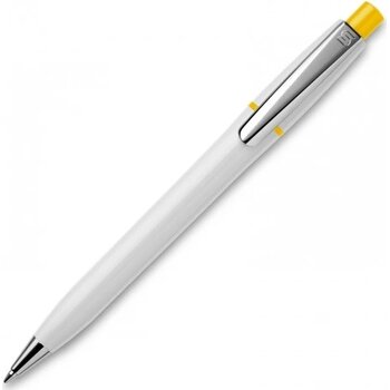 Balpen Semyr Chrome hardcolour wit / geel