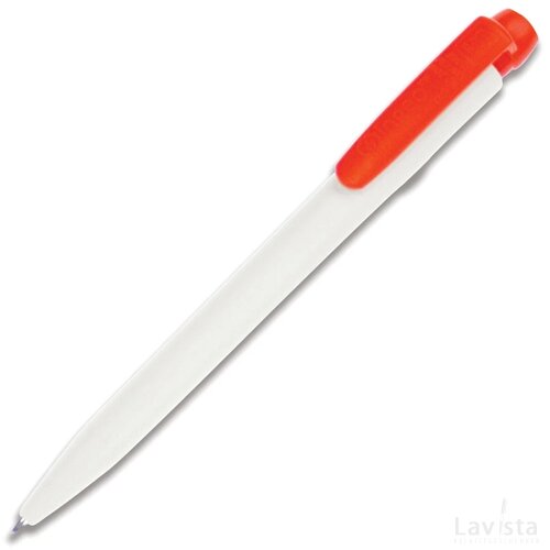 Balpen Ingeo TM Pen hardcolour wit / rood