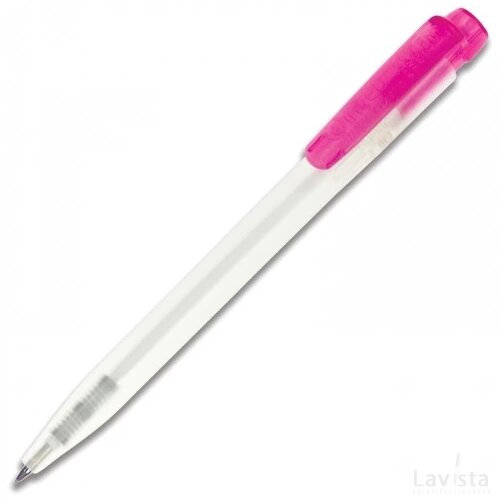 Balpen Ingeo TM Pen Clear transparant frosted roze