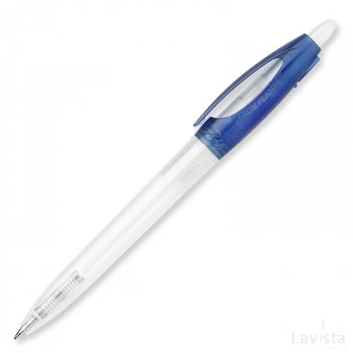 Balpen Bio-S! Clear transparant frosted blauw