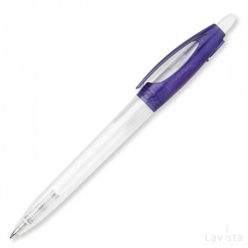 Balpen Bio-S! Clear transparant frosted paars