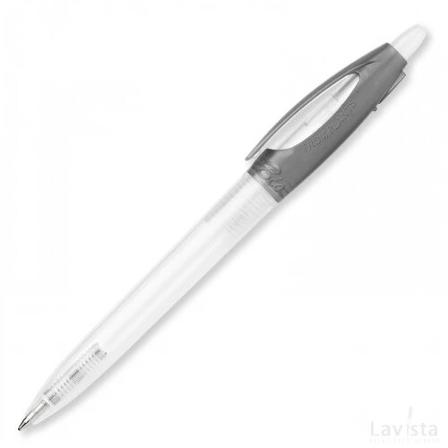 Balpen Bio-S! Clear transparant frosted zwart