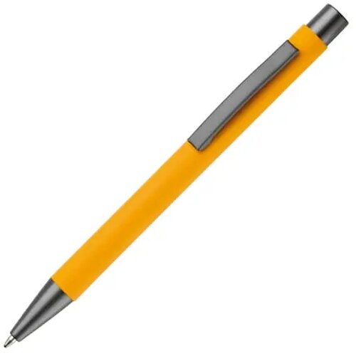 Balpen metaal New York rubberised geel