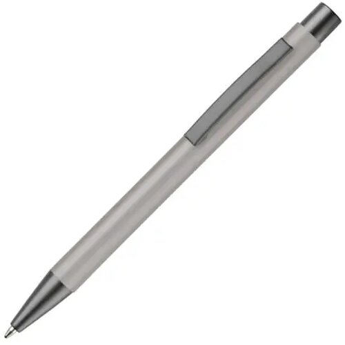 Balpen metaal New York rubberised licht grijs