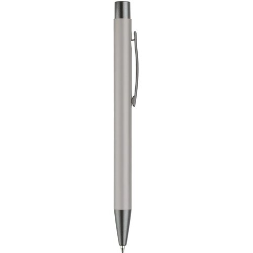 Balpen metaal New York rubberised licht grijs