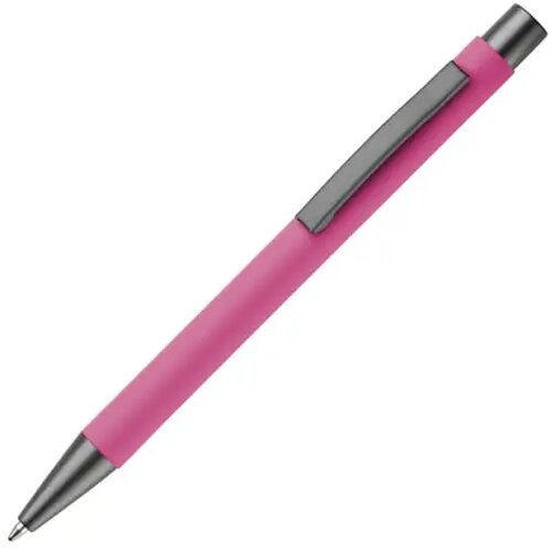 Balpen metaal New York rubberised roze