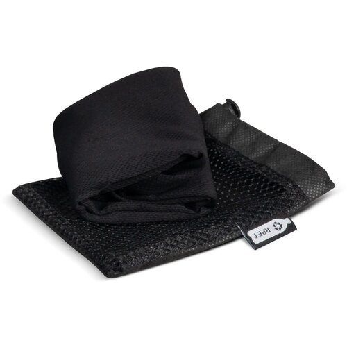 RPET koelhanddoek in zakje Zwart
