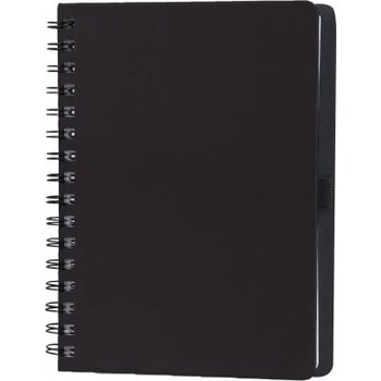 Spiraal notitieboek met gerecycled papier A5 zwart