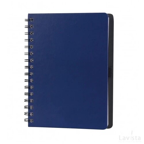 Spiraal notitieboek met gerecycled papier A5 donker blauw