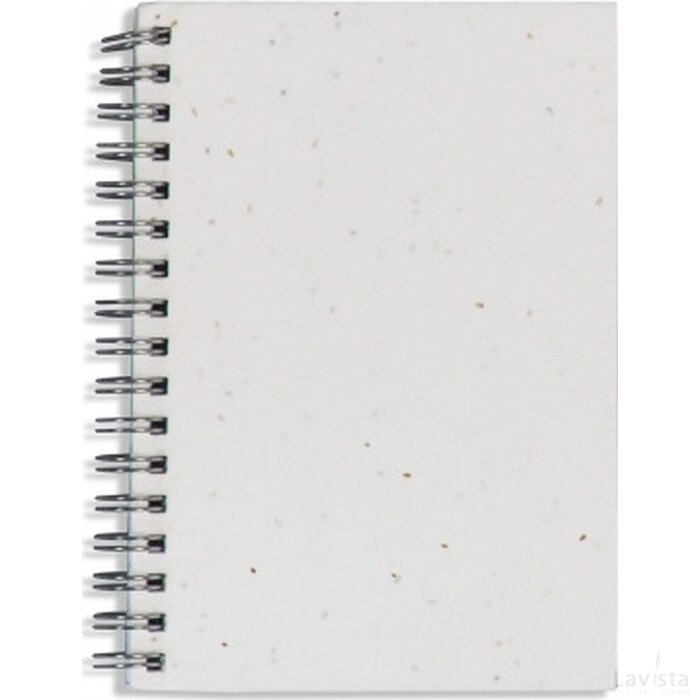 Spiraal notitieboekje groeipapier wit