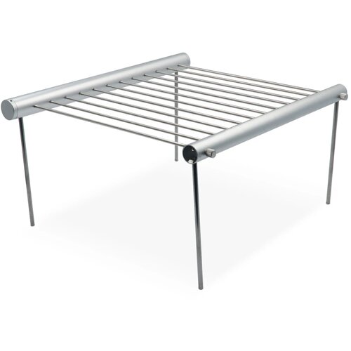 Draagbare barbecue in buis Zilver