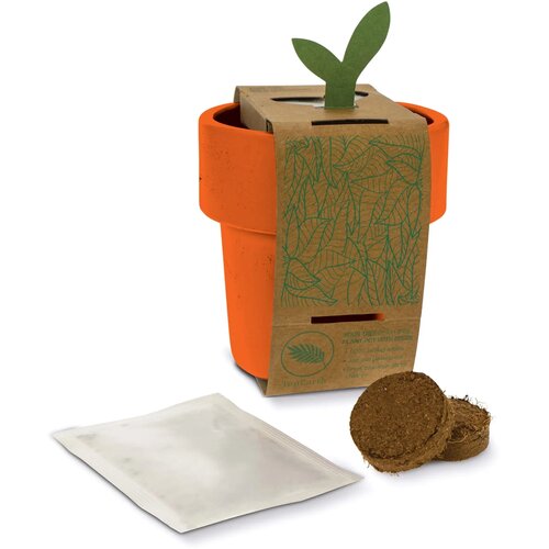 Hot-but-cool beker met aardbeien zaadjes Oranje