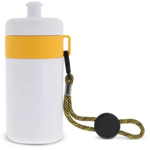Bidon met rand 500ml wit / geel