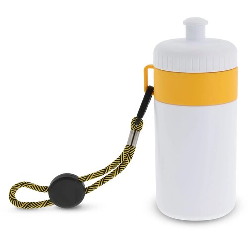 Bidon met rand 500ml wit / geel