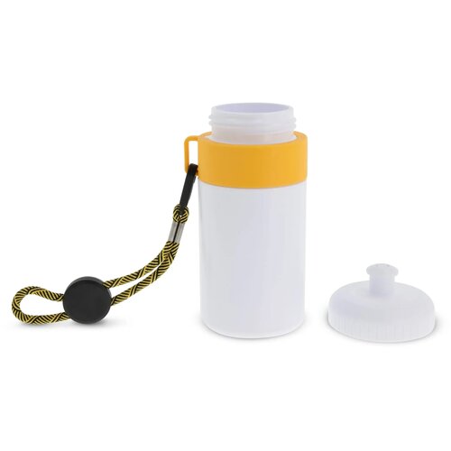 Bidon met rand 500ml wit / geel