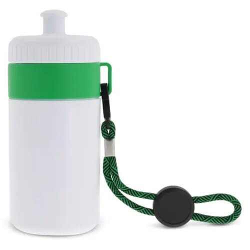 Bidon met rand 500ml wit / groen