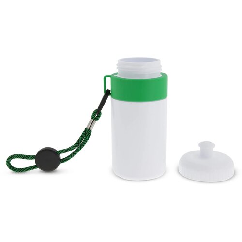 Bidon met rand 500ml wit / groen