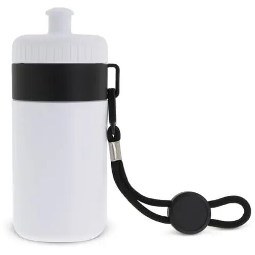 Bidon met rand 500ml wit / zwart