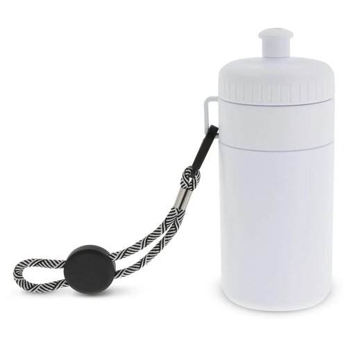 Bidon met rand 500ml wit / wit
