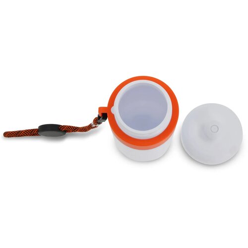 Bidon met rand 500ml wit / oranje
