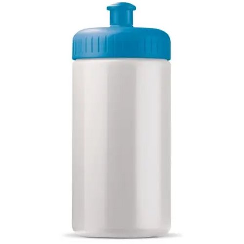 Sportbidon classic 500ml wit / licht blauw