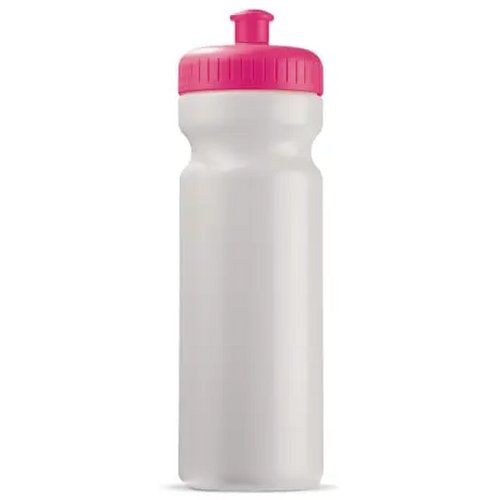 Sportbidon classic 750ml wit / roze
