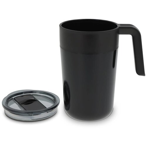 Dubbelwandige koffie mok Zwart 400 ml