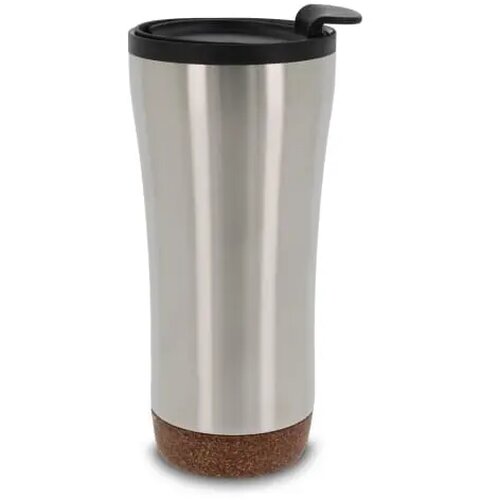 RVS thermosbeker met kurk detail Zilver 480 ml