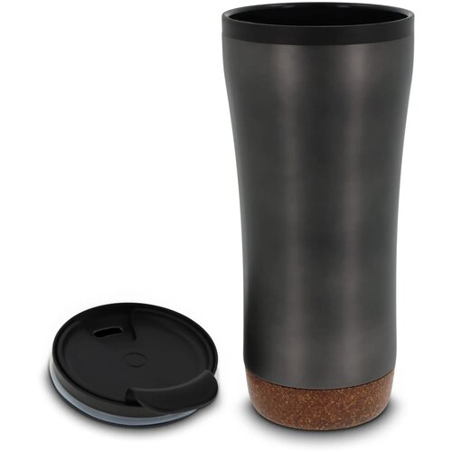 RVS thermosbeker met kurk detail Zilver 480 ml