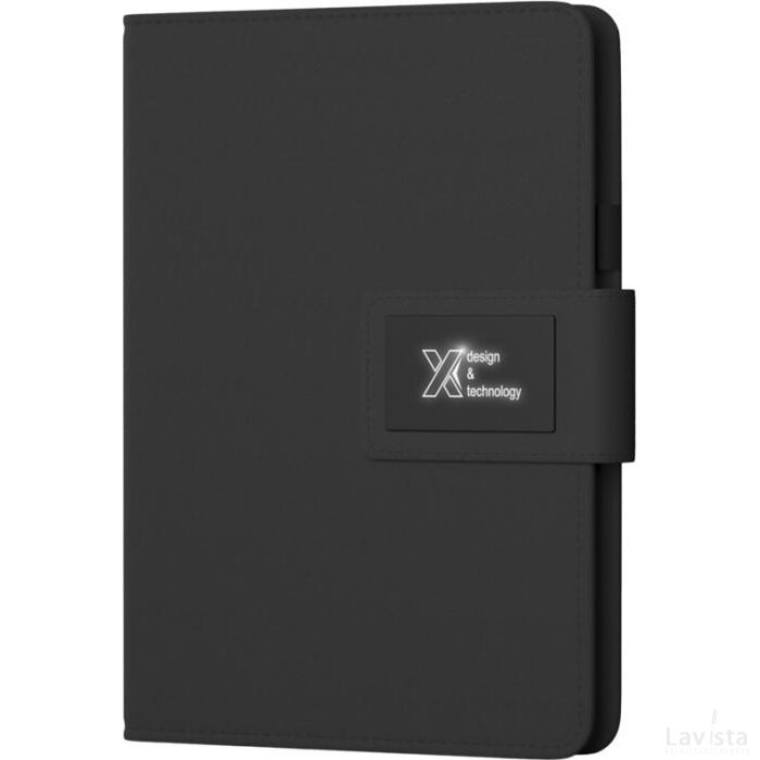 SCX.design O16 A5 notitieboek met oplichtend logo Zwart