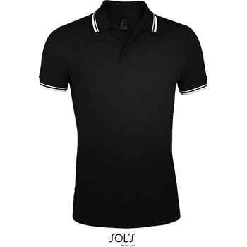 Pasadena heren polo 200g Pasadena men zwart/wit