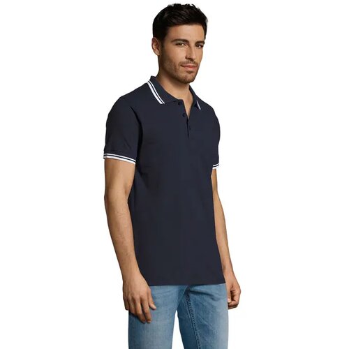Pasadena heren polo 200g Pasadena men franse marine / wit