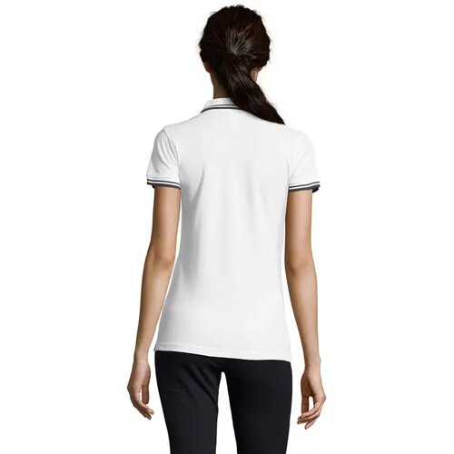 Pasadena dames polo 200g Pasadena women white / navy