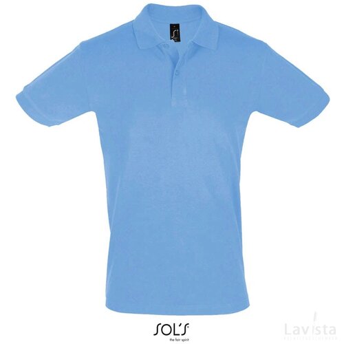 Perfect heren polo 180g Perfect men sky blue