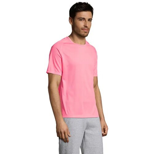 Sportyheren t-shirt 140g Sporty neon roze 2