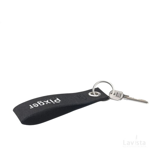 Rpet Felt Keyring Sleutelhanger Zwart