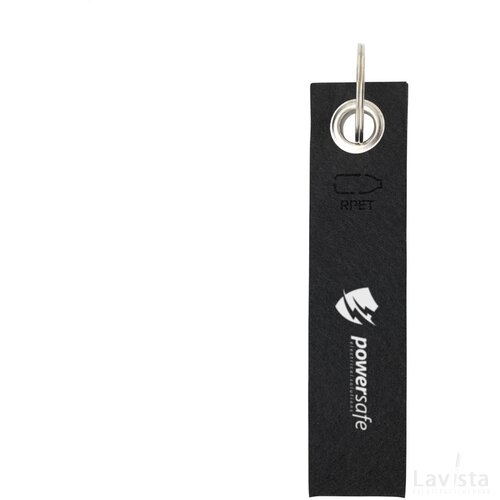 Rpet Felt Keyring Sleutelhanger Zwart