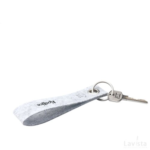 Rpet Felt Keyring Sleutelhanger Lichtgrijs